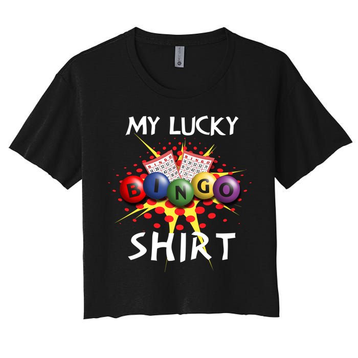 My Lucky Bingo Sweatshirt Cute Lucky Player Women's Crop Top Tee