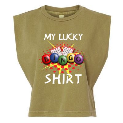 My Lucky Bingo Sweatshirt Cute Lucky Player Garment-Dyed Women's Muscle Tee