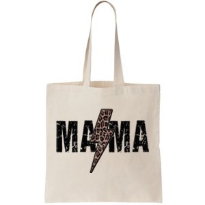 Mama Lightning Bolt Leopard Cheetah Print Mother's Day Tote Bag