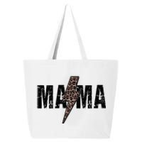 Mama Lightning Bolt Leopard Cheetah Print Mother's Day 25L Jumbo Tote