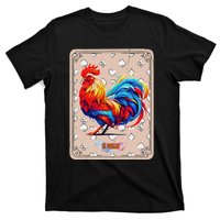 Mexican Lottery Bingo Game El Gallo Traditional Rooster Card T-Shirt