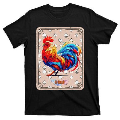 Mexican Lottery Bingo Game El Gallo Traditional Rooster Card T-Shirt