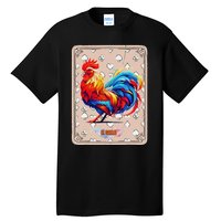 Mexican Lottery Bingo Game El Gallo Traditional Rooster Card Tall T-Shirt