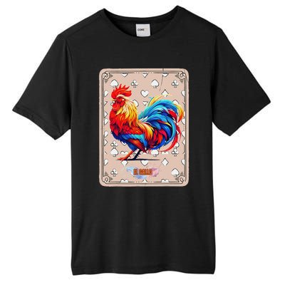 Mexican Lottery Bingo Game El Gallo Traditional Rooster Card Tall Fusion ChromaSoft Performance T-Shirt