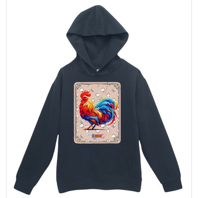 Mexican Lottery Bingo Game El Gallo Traditional Rooster Card Urban Pullover Hoodie