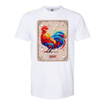 Mexican Lottery Bingo Game El Gallo Traditional Rooster Card Softstyle CVC T-Shirt