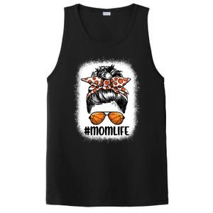 Mom Life Basketball Mom Gift Leopard Messy Bun Game Day Funny Gift PosiCharge Competitor Tank