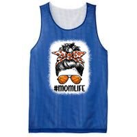 Mom Life Basketball Mom Gift Leopard Messy Bun Game Day Funny Gift Mesh Reversible Basketball Jersey Tank