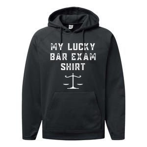 My Lucky Bar Exam Funny Law School Graduation Gift Performance Fleece Hoodie