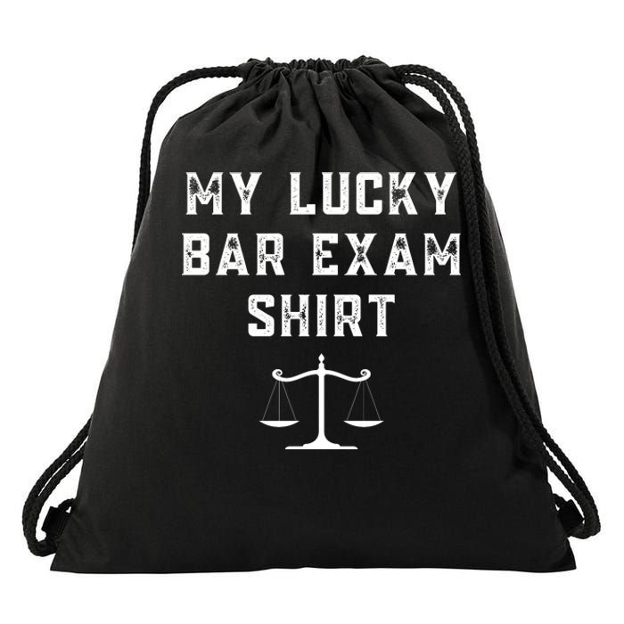 My Lucky Bar Exam Funny Law School Graduation Gift Drawstring Bag