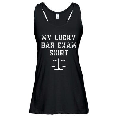 My Lucky Bar Exam Funny Law School Graduation Gift Ladies Essential Flowy Tank