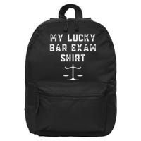 My Lucky Bar Exam Funny Law School Graduation Gift 16 in Basic Backpack