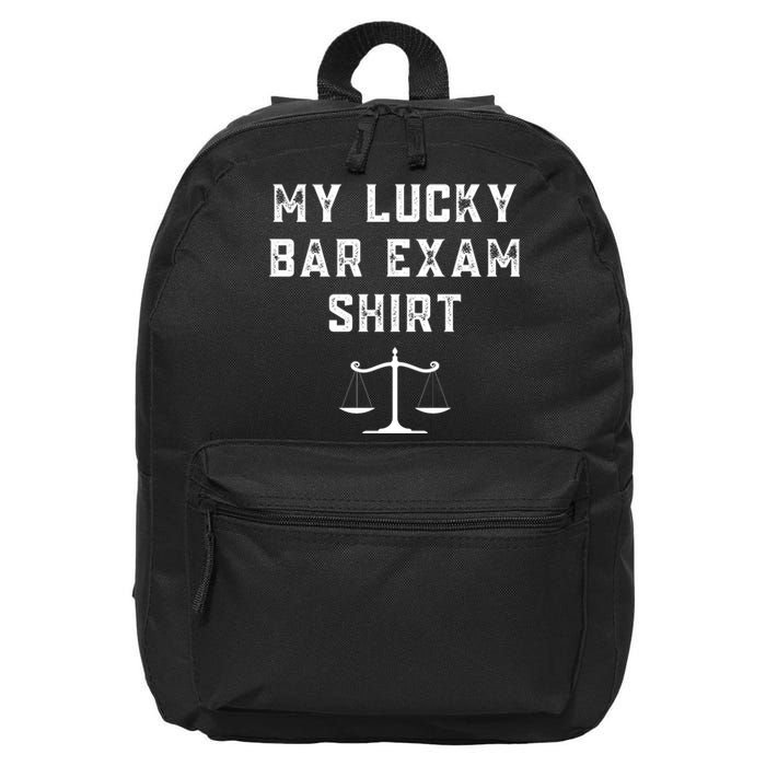 My Lucky Bar Exam Funny Law School Graduation Gift 16 in Basic Backpack