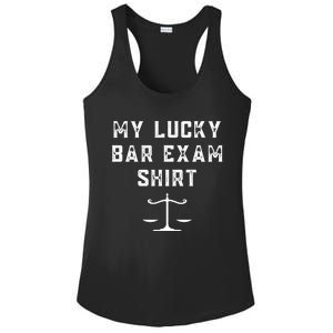 My Lucky Bar Exam Funny Law School Graduation Gift Ladies PosiCharge Competitor Racerback Tank