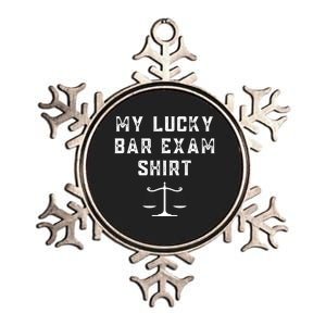 My Lucky Bar Exam Funny Law School Graduation Gift Metallic Star Ornament