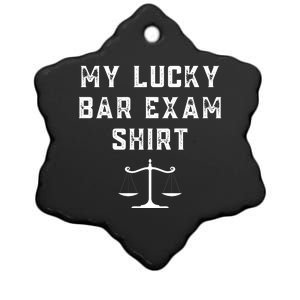 My Lucky Bar Exam Funny Law School Graduation Gift Ceramic Star Ornament