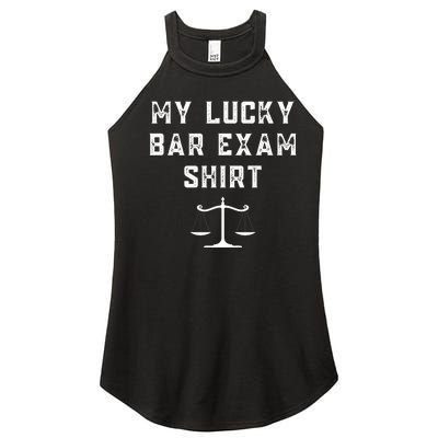 My Lucky Bar Exam Funny Law School Graduation Gift Women’s Perfect Tri Rocker Tank