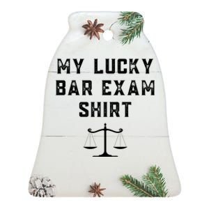 My Lucky Bar Exam Funny Law School Graduation Gift Ceramic Bell Ornament