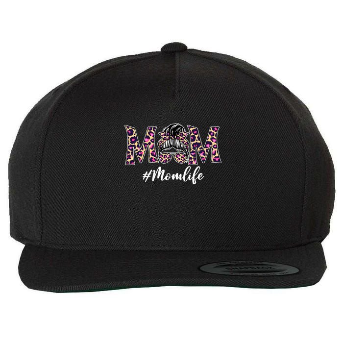 Mom Life Cute Cool Mothers Day Wool Snapback Cap