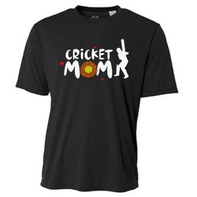 Mom Life Cricket Messy Bun Glasses Mother's Day Cooling Performance Crew T-Shirt