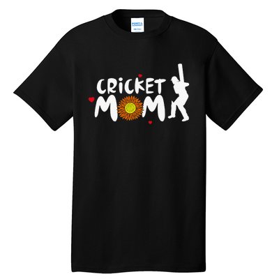 Mom Life Cricket Messy Bun Glasses Mother's Day Tall T-Shirt