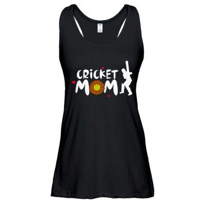 Mom Life Cricket Messy Bun Glasses Mother's Day Ladies Essential Flowy Tank