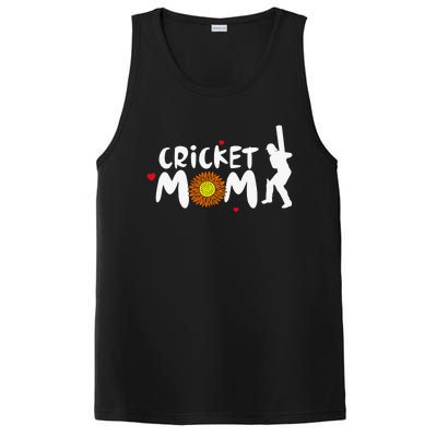 Mom Life Cricket Messy Bun Glasses Mother's Day PosiCharge Competitor Tank