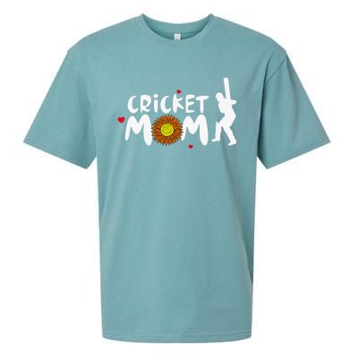 Mom Life Cricket Messy Bun Glasses Mother's Day Sueded Cloud Jersey T-Shirt