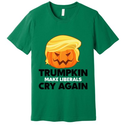 Make Liberals Cry Again Trumpkin Trump Halloween Premium T-Shirt