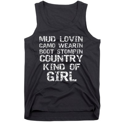 Mud Lovin Camo Wearin Boot Stomping Country Kind Tank Top