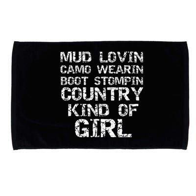 Mud Lovin Camo Wearin Boot Stomping Country Kind Microfiber Hand Towel