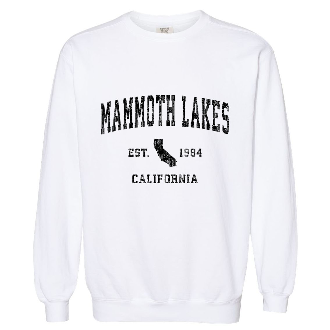 Mammoth Lakes California Ca Vintage Established Athletic Sports Design Garment-Dyed Sweatshirt