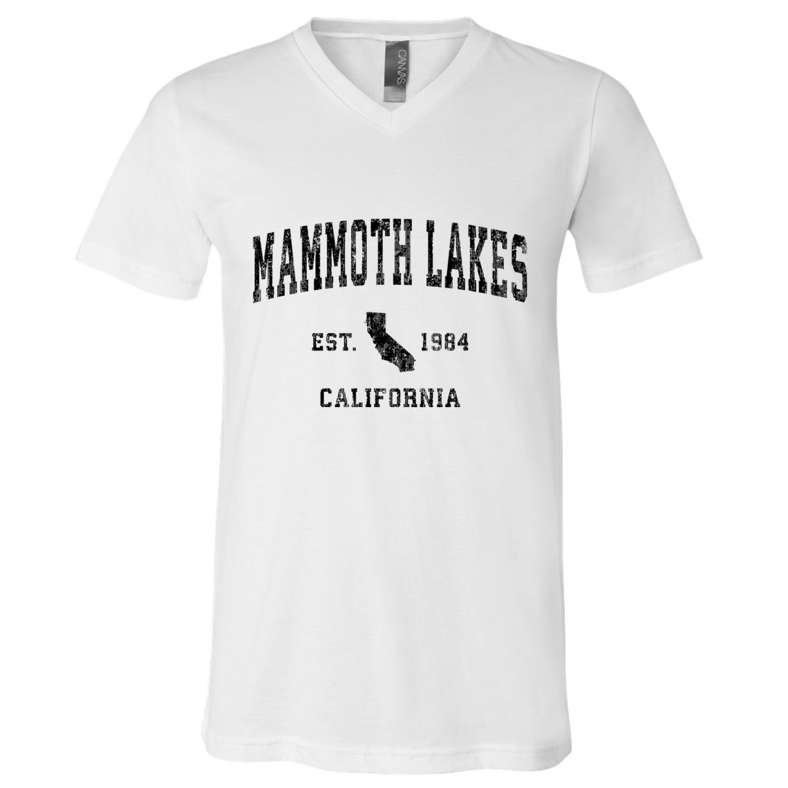 Mammoth Lakes California Ca Vintage Established Athletic Sports Design V-Neck T-Shirt