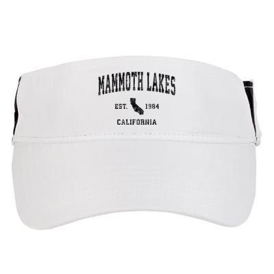 Mammoth Lakes California Ca Vintage Established Athletic Sports Design Adult Drive Performance Visor