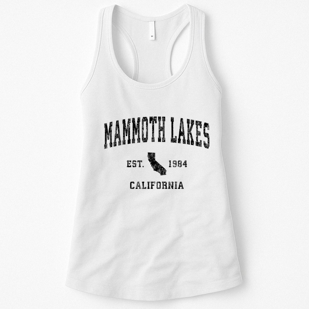 Mammoth Lakes California Ca Vintage Established Athletic Sports Design Womens Tank Top