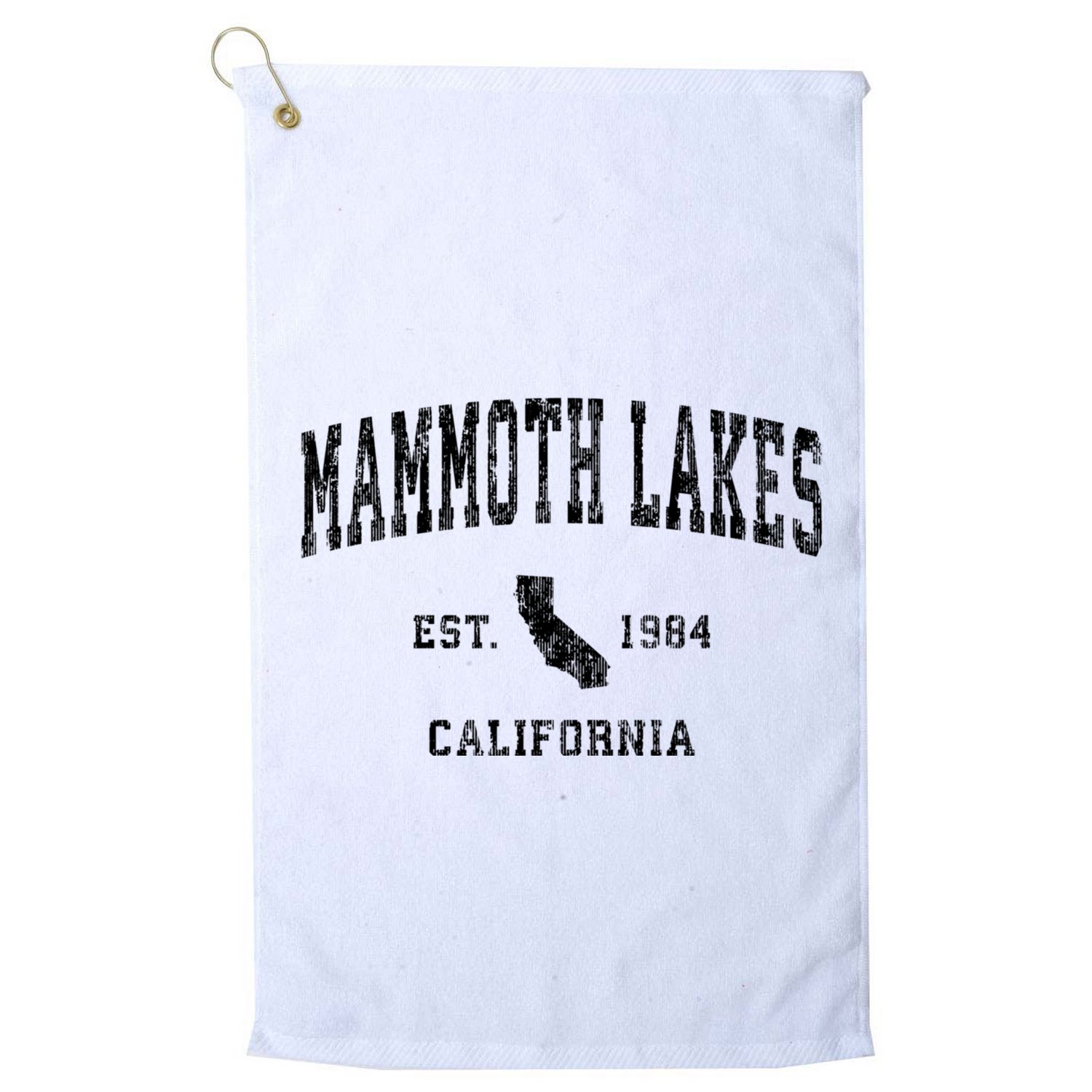 Mammoth Lakes California Ca Vintage Established Athletic Sports Design Golf Towel