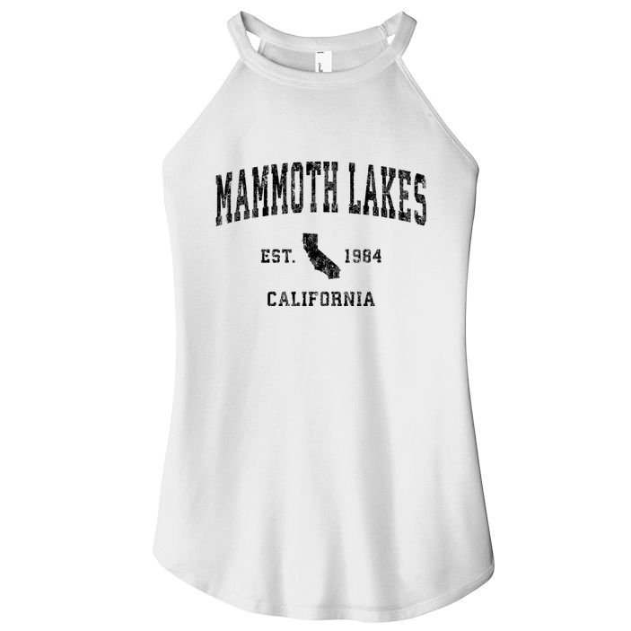 Mammoth Lakes California Ca Vintage Established Athletic Sports Design Women's Perfect Tri Rocker Tank