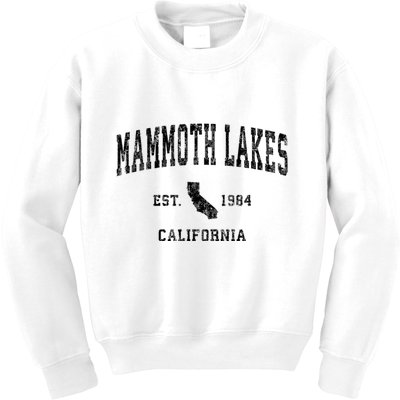 Mammoth Lakes California Ca Vintage Established Athletic Sports Design Kids Sweatshirt