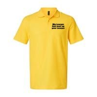 My Lawyer Can Beat Up Your Lawyer Funny Attorney Law School Softstyle Adult Sport Polo