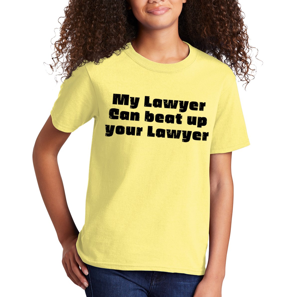 My Lawyer Can Beat Up Your Lawyer Funny Attorney Law School Kids T-Shirt