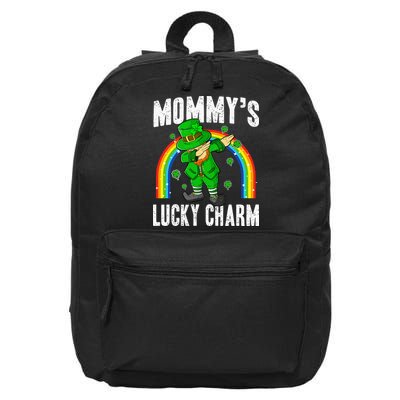 Mommy's Lucky Charm St Patricks Day Leprechaun 16 in Basic Backpack