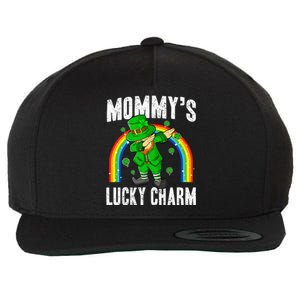 Mommy's Lucky Charm St Patricks Day Leprechaun Wool Snapback Cap