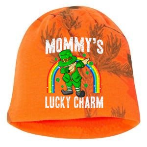 Mommy's Lucky Charm St Patricks Day Leprechaun Kati - Camo Knit Beanie