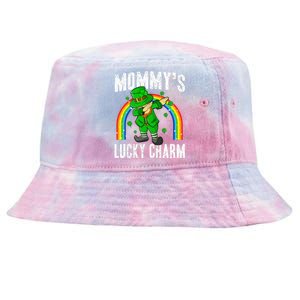 Mommy's Lucky Charm St Patricks Day Leprechaun Tie-Dyed Bucket Hat