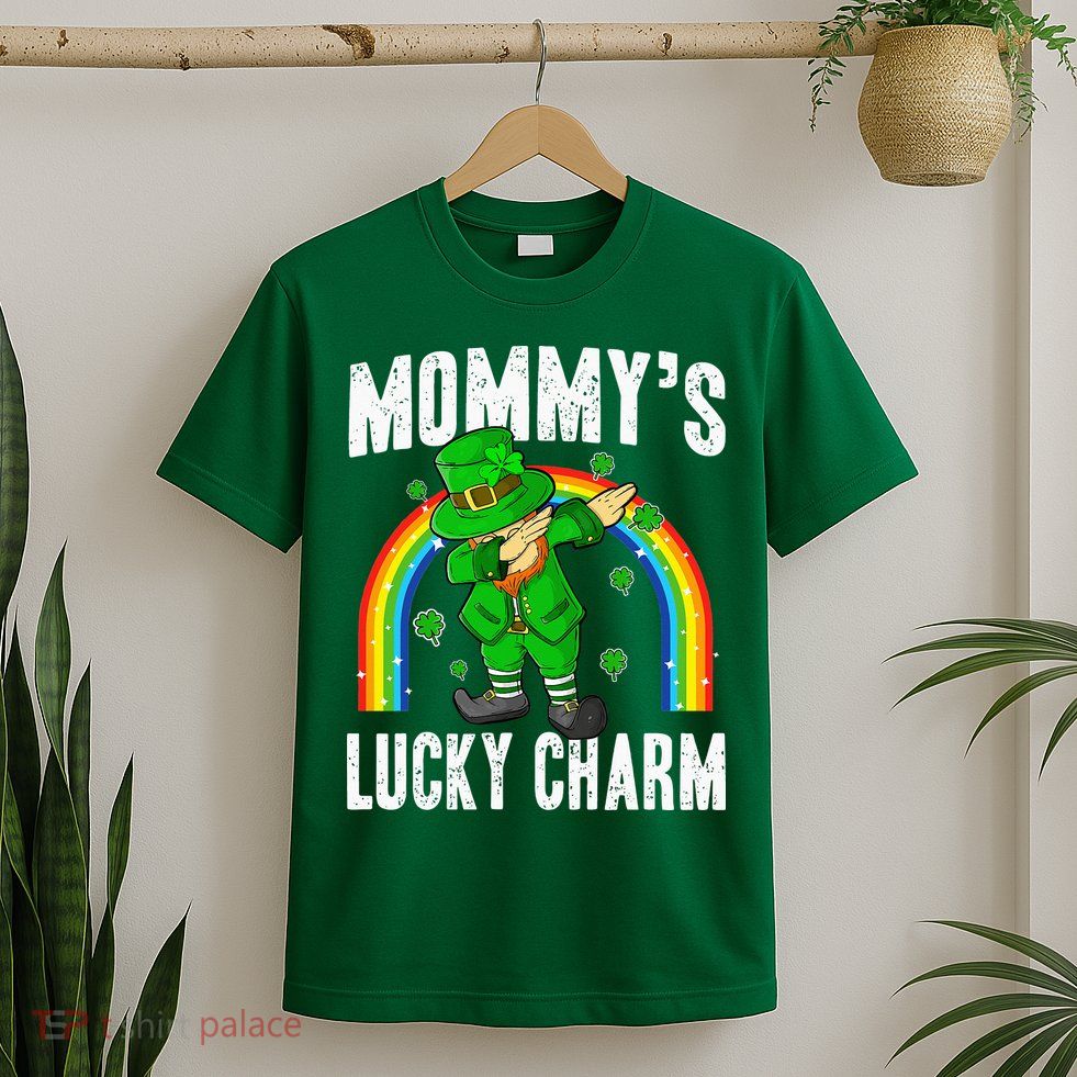 Mommy's Lucky Charm St Patricks Day Leprechaun T-Shirt