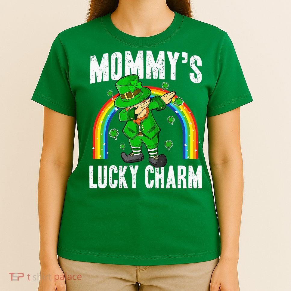 Mommy's Lucky Charm St Patricks Day Leprechaun T-Shirt