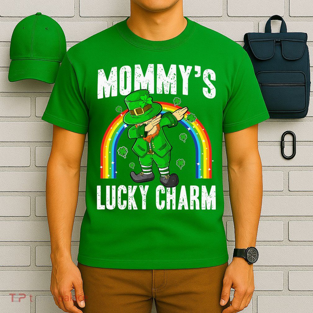 Mommy's Lucky Charm St Patricks Day Leprechaun T-Shirt