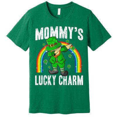 Mommy's Lucky Charm St Patricks Day Leprechaun Premium T-Shirt