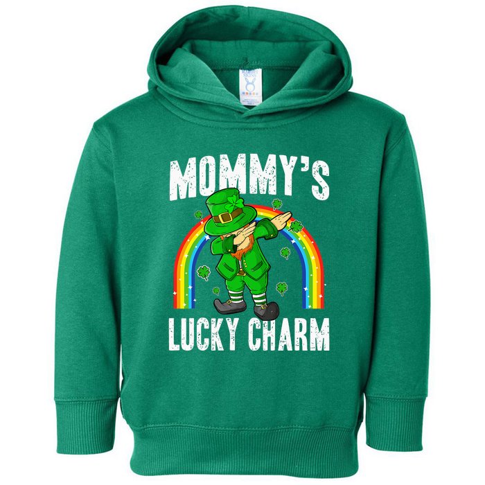 Mommy's Lucky Charm St Patricks Day Leprechaun Toddler Hoodie