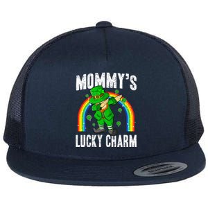 Mommy's Lucky Charm St Patricks Day Leprechaun Flat Bill Trucker Hat